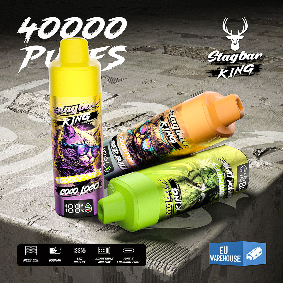 Alexli992's tweet photo. 👑 STAG BAR King 40K Disposable Vape
💨 40,000 Puffs
 📊 Smart Display
 ⚡ Type-C Charging
Built for performance. Designed for wholesale.
#DisposableVape #VapeWholesale #VapeFactory https://t.co/Xsa19N9NuX
