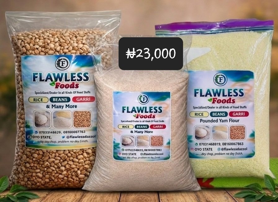 Bless someone with our foodstuffs packages this season🌾

Affordable, quality, and perfect for sharing love—order now

Osogbo, Osun State 📍