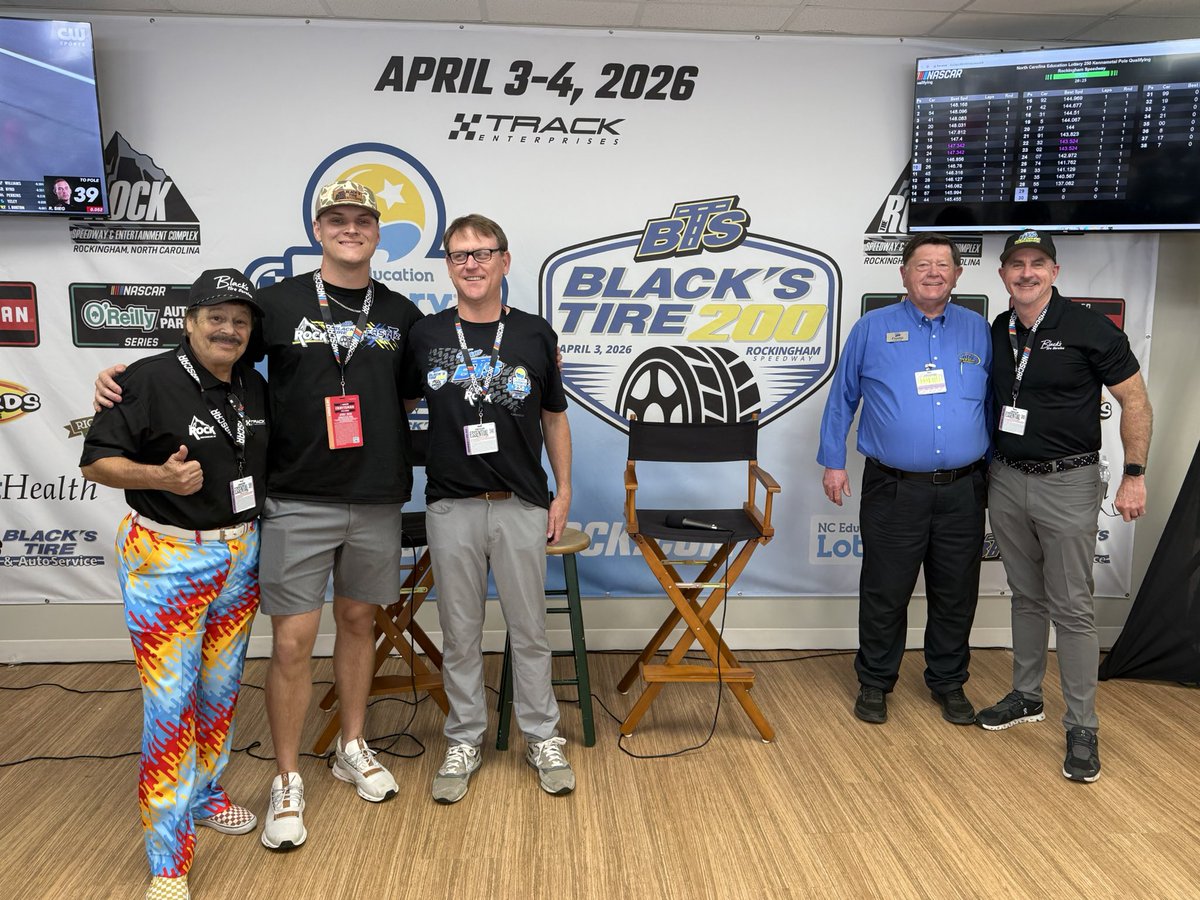 📣 Like &amp; Share some TIRErific News TODAY  🛞🛞🛞🛞 BTS <a href="/BlacksTire/">Black's Tire Service</a> teaming up with the NASCAR #54 <a href="/JoeGibbsRacing/">Joe Gibbs Racing</a> and driver: <a href="/Taylor_Gray/">Taylor Gray</a>.  #trendingnow #explorepage #blackshasyourback #SportsMarketing #blackstire
<a href="/racetherock/">racetherock</a>  <a href="/Rockingham1965/">Rockingham Speedway</a>