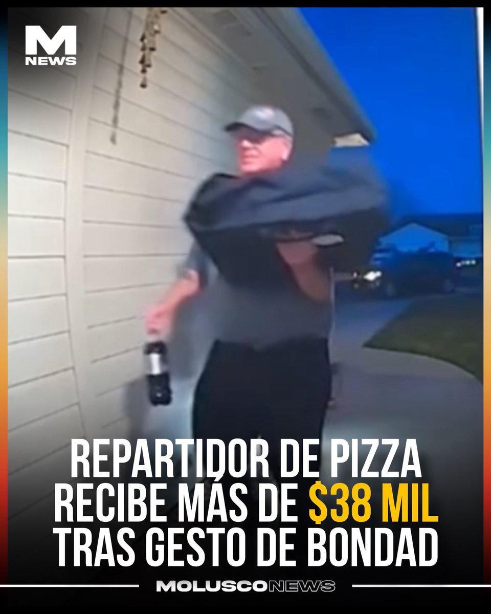 Moluskein's tweet photo. Un repartidor de Domino’s identificado como Dan Simpson, de 68 años, se volvió viral luego de comprar con su propio dinero una Diet Coke para un cliente, tras no haber disponibilidad en la tienda.

El gesto fue captado en cámara y compartido en TikTok, lo que llevó a que el cliente creara un GoFundMe en su honor. La campaña, titulada “Tip for Dan the Pizza Man’s Retirement”, ya ha recaudado más de $38,000 con miles de donaciones y aún continúa activa.

Simpson llevaba más de 14 años trabajando como repartidor como segundo empleo y se encuentra a pocas semanas de su retiro.

#MoluscoNews