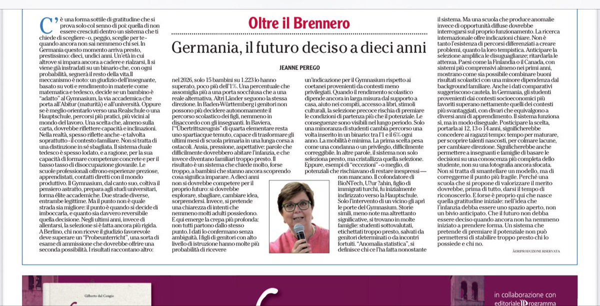 jeperego's tweet image. In #Germania il futuro dei bambini si decide a 10 anni. Mio articolo per @alto_adige
 #scuola #stress #pressionepsicologica