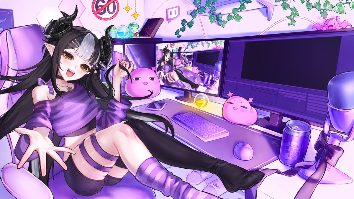 Remonii3's tweet photo. Starting Soon screen commission I worked on, I can’t wait to see it animated!💜 #VGenComm #Vtuber https://t.co/qbWAClX4LW