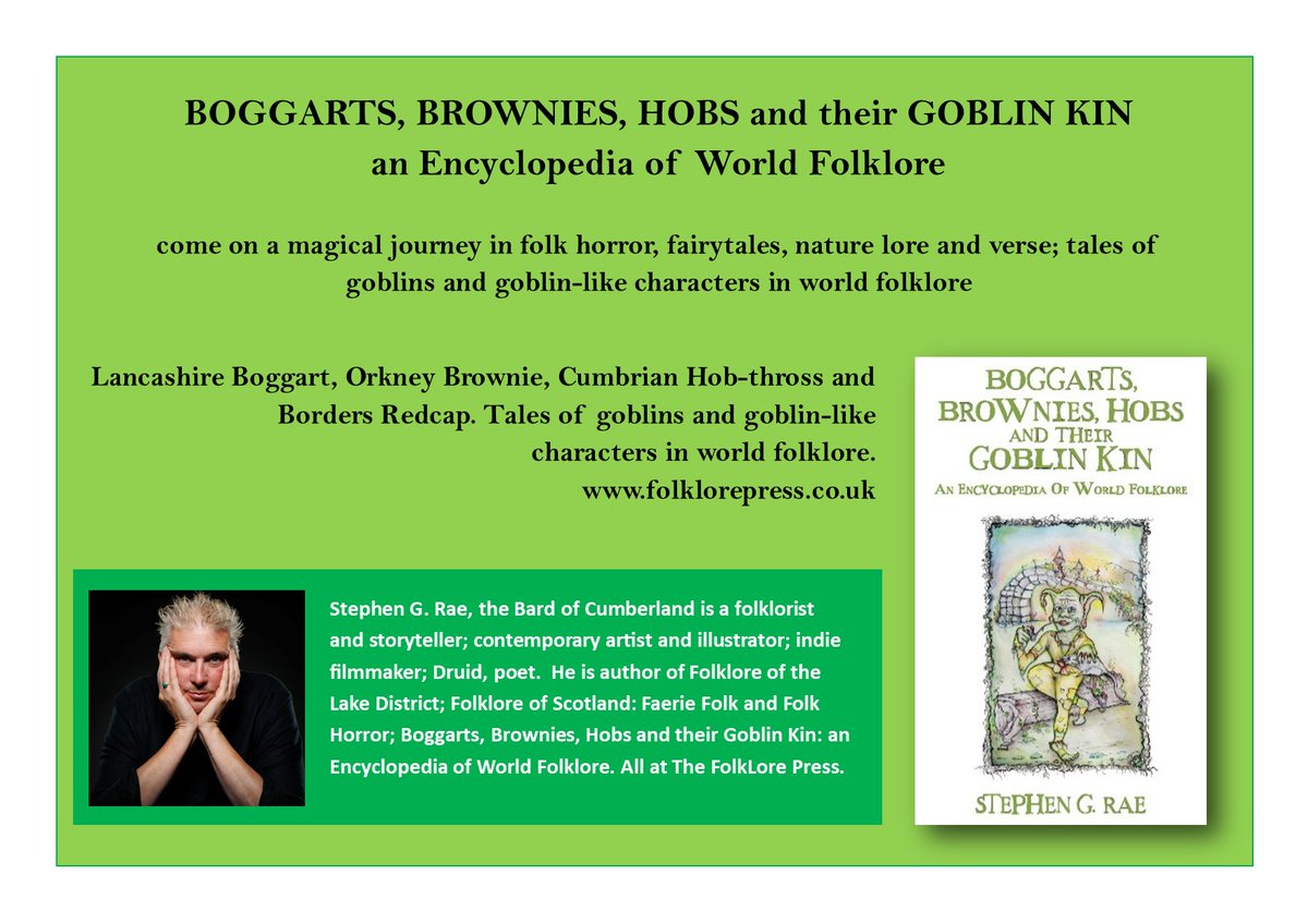 LandofLoreFilms's tweet image. #WeekendReads 📚 this #EasterHoliday with tales of over 200 goblin and goblin-like characters from world folklore

"Boggarts, Brownies, Hobs and their Goblin Kin; an Encyclopedia of World Folklore" by Stephen G. Rae
more: folklorepress.co.uk

#goblins #folklore #booklovers