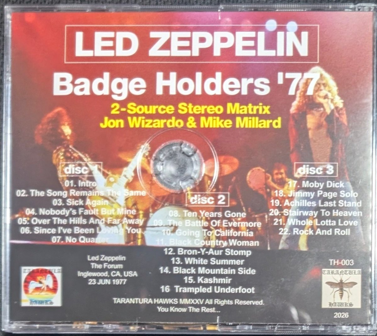 Led Zeppelin『Badge Holders '77 2-Source Stereo Matrix』(1977/6/23