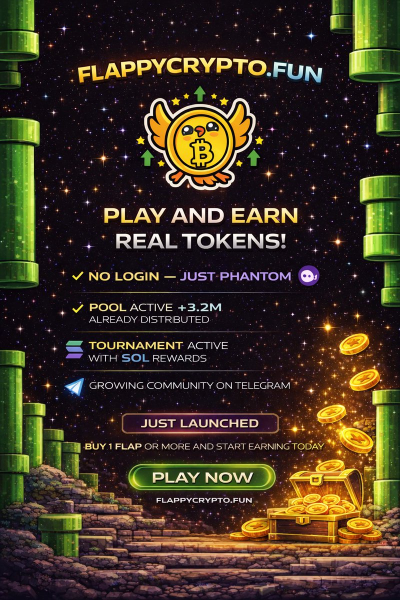 flappycryptofun's tweet photo. GAME🔥https://t.co/MLWjfXCwFj  
¡LAST DAY OF LAUNCH TOURNAMENT!
Hold 1M FLAPS and play to win SOL https://t.co/RlQcxLQGl2