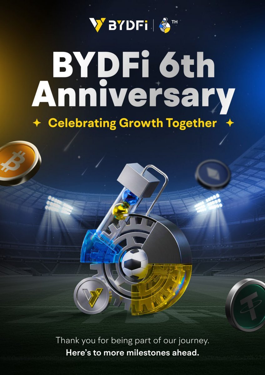coinnetcom's tweet photo. 🎉 BYDFi 6. yılını kutluyor!

Birlikte daha nice başarılara 🤝

@BYDFi 
#BYDFi #Crypto #Bitcoin https://t.co/av80n9oJ90