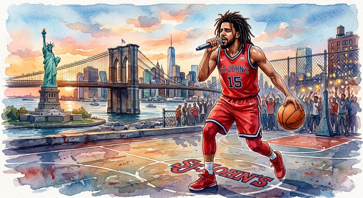 Dare_Carter's tweet photo. @FamousJameis17 @7PMinBrooklyn “Hoodies up like Melo, 
scoring buckets in the rain,
Whether hoopin or its music — I ain’t doing it for fame…
St. John’s was young simba…
Now China’s bout to see “Jermaineeee”
It’s @7PMinBrooklyn and Melo still giving us game… just sayin

🗽🏀🎤 https://t.co/V5kttKX8gx