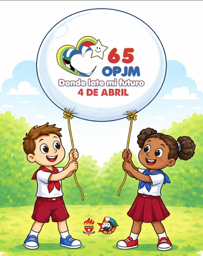 En estos días de celebración, cuando la UJC arriba a su aniversario 64 cumple 65 años de fundada la OPJM Felicitamos a jóvenes, pioneros, guías y directivos 
#abrilencentenario 
#4DeAbril 
#LaHabanaDeTodos 
#CubaViveEnSuHistoria