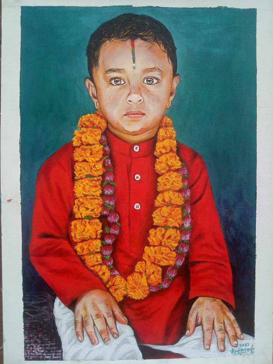 TamangYanjun's tweet photo. After long time working on portrait 🎨 
#acrylic_on_canvas https://t.co/MDldy0YRs5