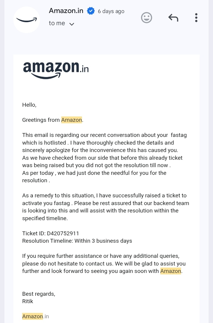 saifuddin_18's tweet photo. @Antriksh434 @AmazonHelp Is your issue resolved?? Facing a similar issue since 17-Jan, and @AmazonHelp is just extending the issue and closing tickets without resolution. 

I think that there is no solution to this issue and many people are facing the same. 
@JeffBezos @amazonIN @amazon https://t.co/Tm1Zo82vWa