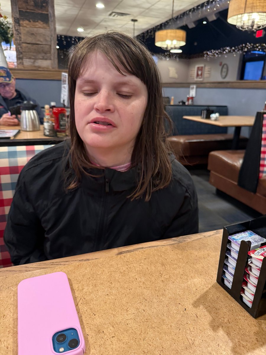 ts9767's tweet photo. Belated celebration of #WorldAutismDay in honor of Cameron.  Thanks for making everything special in our world and for the 13 years of breakfast pictures and memories 😃.  Love you girl!
ps… she’s not liking the rain this morning…
#AutismAwareness
##SaturdayBreakfast https://t.co/ziWujGnBJ6