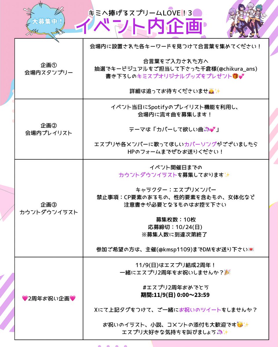 エス🦄リ webオンリー「キミへ捧げるスプリームLOVE！3」 tweet media
