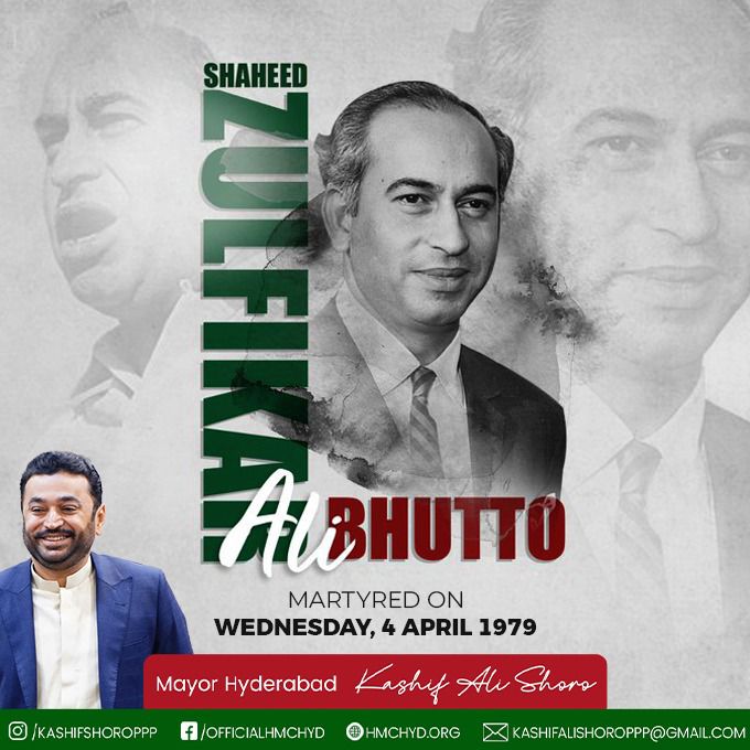 PSF_Sarfraz's tweet photo. میئر کاشف علی شورو کا خراجِ عقیدت:
شہید ذوالفقار علی بھٹو کی جدوجہد آج بھی جمہوریت عوامی شعور اور خودداری کی روشن مثال ہے۔
پیپلز پارٹی آصف علی زرداری اور بلاول بھٹو زرداری کی قیادت میں عوامی خدمت کے سفر پر گامزن ہے۔
 #PPP #BhuttoLives
@BBhuttoZardari @KashifShoroPPP @jamkhanshoro https://t.co/ELXVz4eRZd