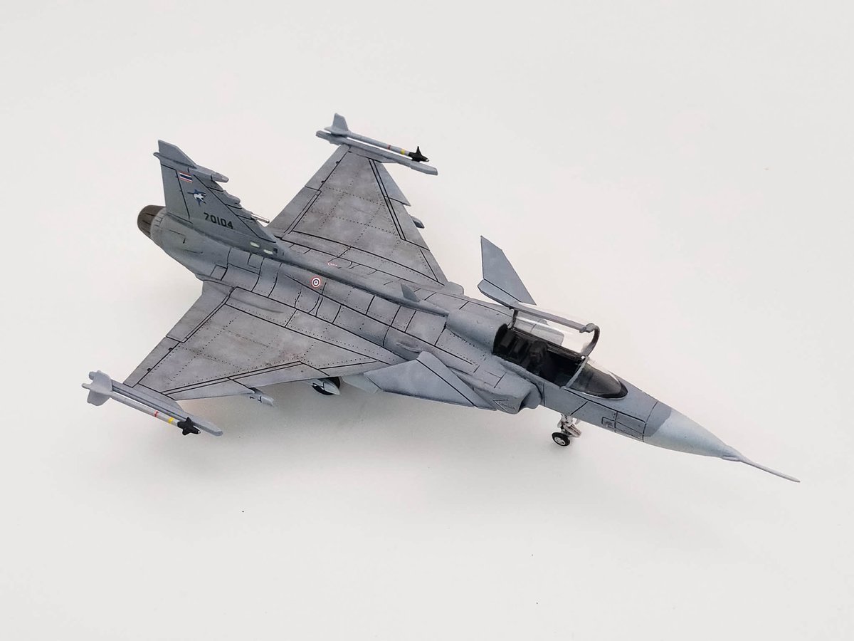 PTigerair2's tweet photo. JAS-39 Royal Thai Air Force 🇹🇭
Model : HMA
Scale : 1/144 https://t.co/tOygCrlNQK