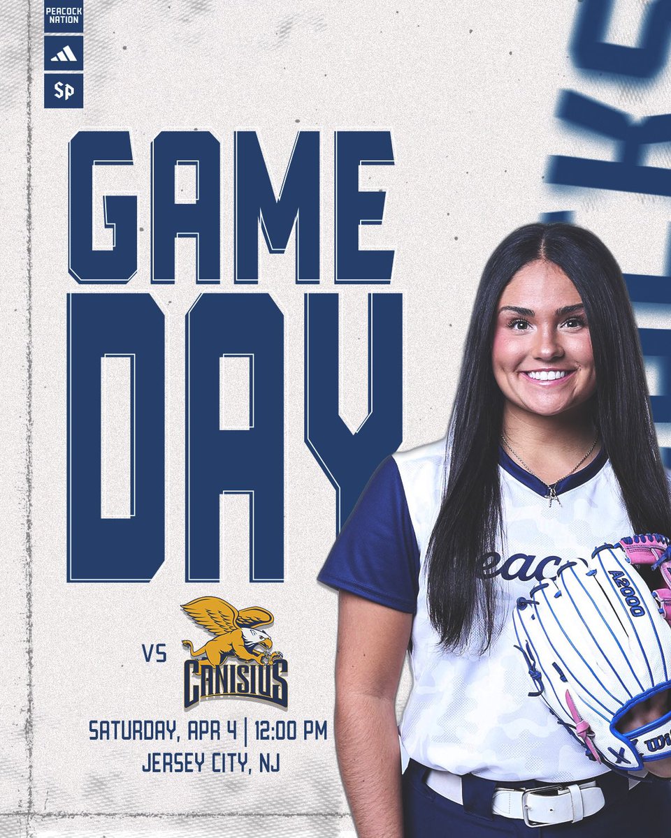 PeacockSoftball's tweet image. Hoppy game day!🐰🥎

🆚Canisius
📍Jersey City, NJ
⏰ 12 pm 
🏟️ Jaroschak Field
📊saintpeterspeacocks.com/sidearmstats/s… 
📺saintpeterspeacocks.com/watch/ 

#StrutUp🦚 | #ConferencePlay |#PacktheSchak