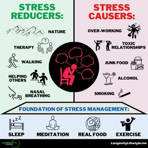 Longevity_EDU's tweet photo. 5. Manage your stress.

Chronic stress keeps cortisol elevated which raises blood pressure.

It wrecks your cardiovascular system by:

• Spiking blood sugar
• Increasing inflammation
• Constricting blood vessels

Try deep breathing or walking in nature daily. https://t.co/iamZzhSryh