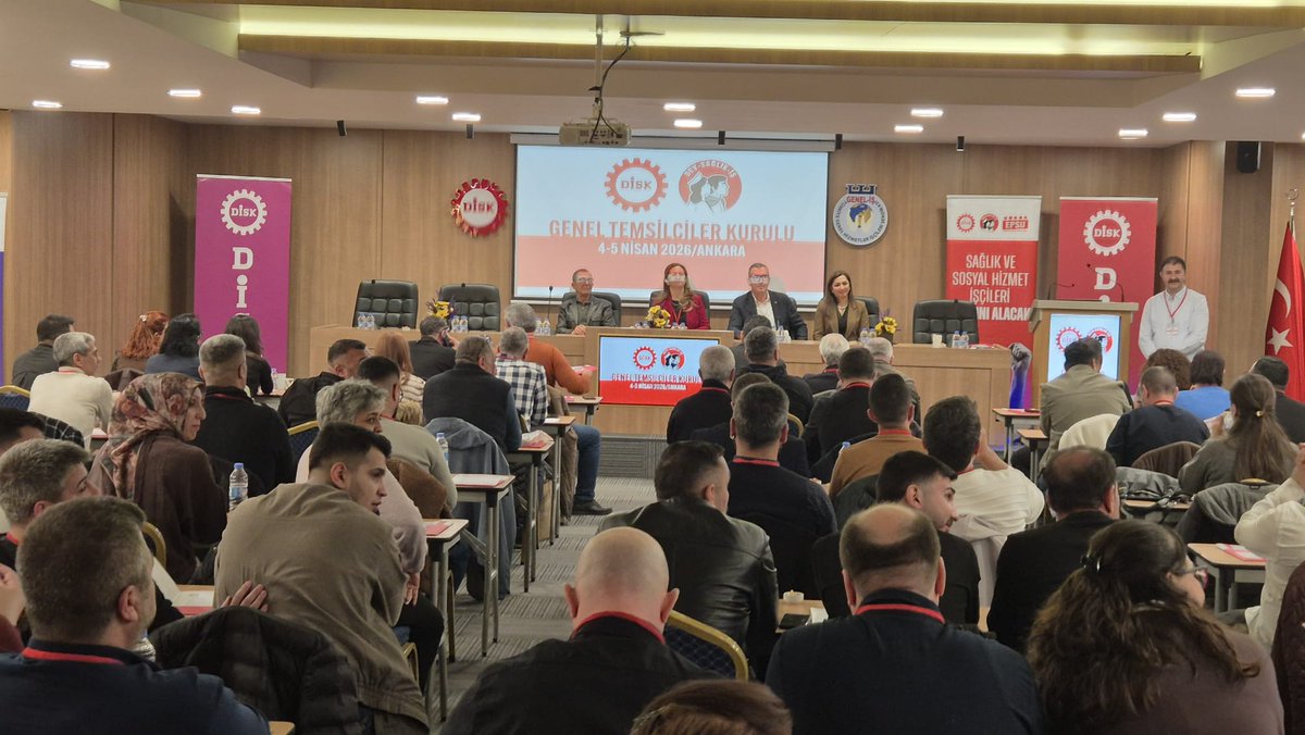 ArzuCerkezoglu's tweet photo. 📌 Ankara 
İki gün sürecek olan Genel Temsilciler Kurulumuz Ankara'da DİSK/Genel İş Genel Merkezi'nde büyük bir coşkuyla başladı.

Sağlık ve sosyal hizmet işçileri hakkını alacak!

İnadına Sendika! 
İnadına DİSK! https://t.co/RWfsfa8yTk