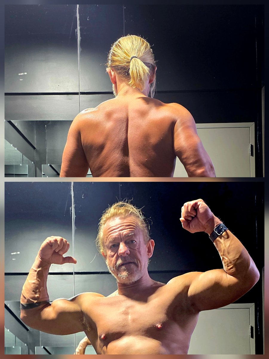 jstuart4's tweet image. Back and biceps this morning. Along with messy hair LOL.

#gymlife #fitover60