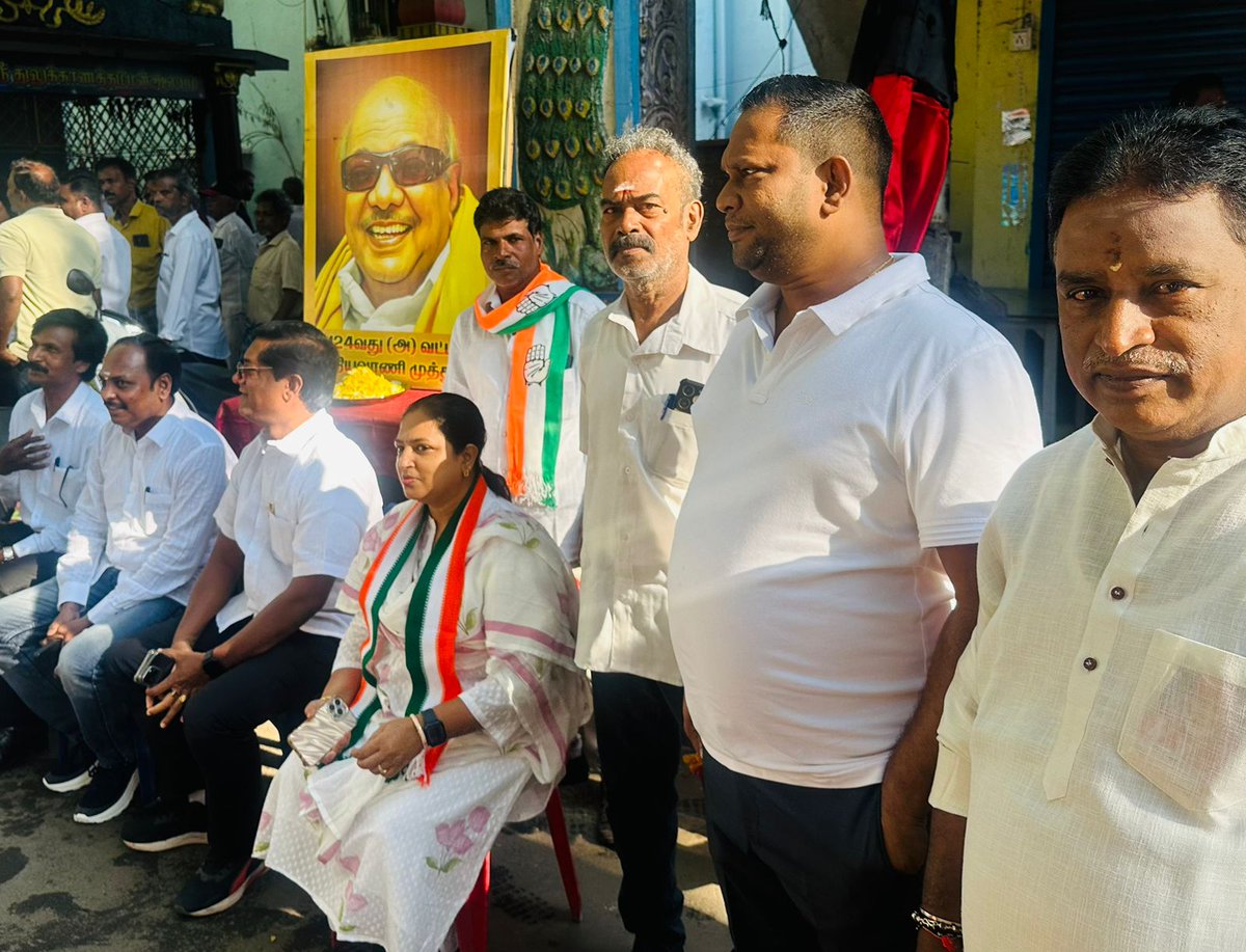 AmirdaVarshini1's tweet photo. Yesterday 03.04.2026, I was proud to join our I.N.D.I.A. Alliance candidate, Annan Thiru. @mylaivelu71 , as he launched his election campaign. We traversed streets of Mylapore, meeting residents &amp; seeking their continued trust.

@RahulGandhi @mkstalin @girishgoaINC @nivedithalva https://t.co/U0Ra7IczhA