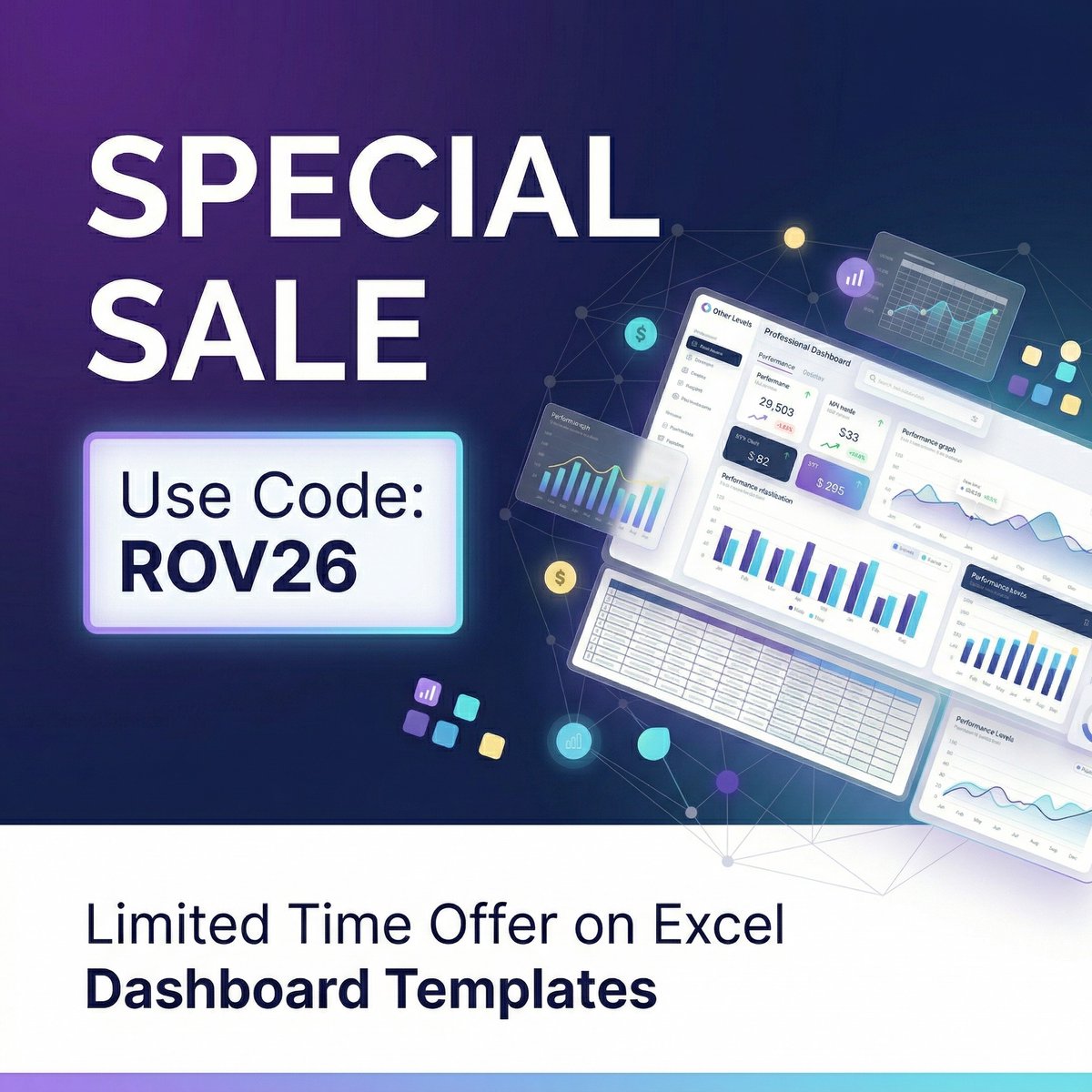 Other__Levels's tweet photo. 🔥 Special Sale is live!

Use code ROV26 on https://t.co/rSaPCv6jC2 for a limited-time offer on our Excel Dashboard Templates.

#Sale #SpecialOffer #DiscountCode #ExcelTemplates #DashboardTemplates #OtherLevels https://t.co/J8g3oZUkLx