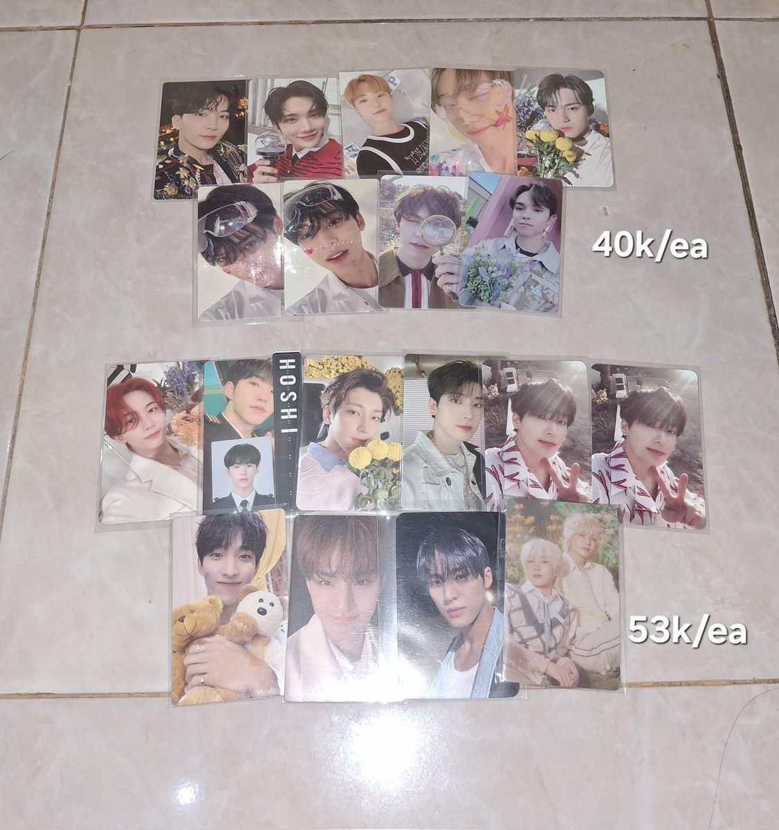 meownyawonuu's tweet photo. [HELP RT LIKE]

WTS - WANT TO SALE
clearance bulk aab seventeen 

📌price ea on pict
📌must take all only 

💰IDR 9.652.000

📍Indonesia, ww ✅

t wts wtb pc photocard seventeen svt ina scoups jeonghan joshua jun hoshi wonwoo woozi the8 mingyu dokyeom seungkwan vernon dino https://t.co/a8fw0eacG8