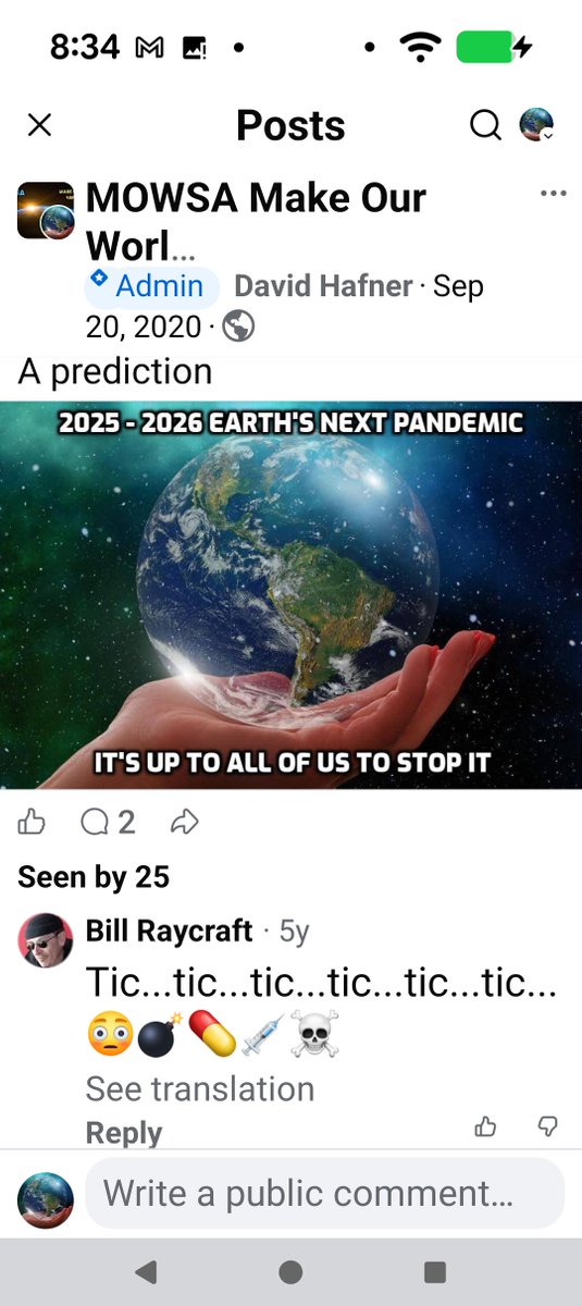 MOWSA5's tweet photo. @InterstellarUAP This is the prediction post mentioned in my above comment.

Covid is not gone but H5N1 is a serious problem too.  There may be other virus contenders.

I publicly warned of the COVID pandemic 6 weeks before the WHO declared it based upon even earlier data and calculations. https://t.co/QzxUsvpAZL