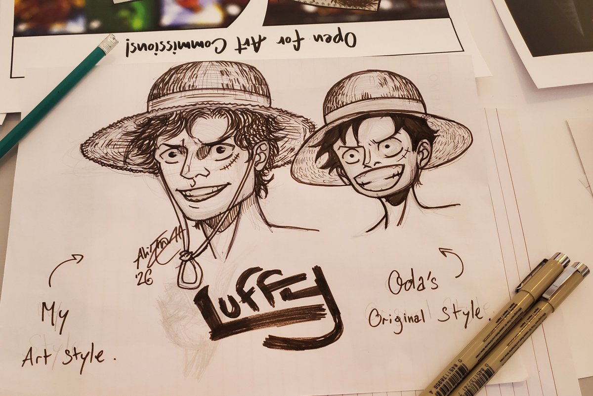 Quick sketches ✍️ 
of Luffy &amp; Goku  at GCCDZ