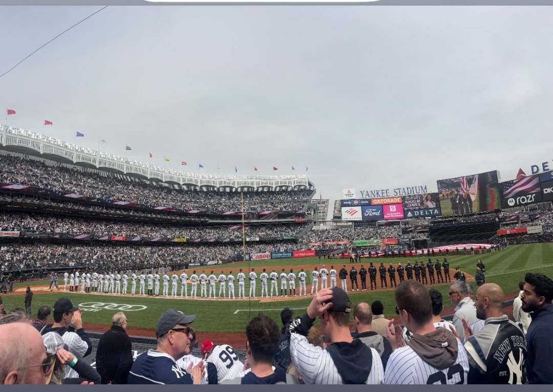 Yankees home opener! Let's go @yankees ⚾ ⚾ ⚾ ⚾ 
#baseball
#yankees2026