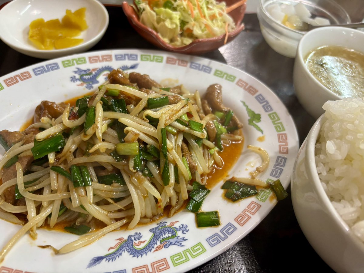 research_ff's tweet photo. 天安門のレバニラ炒め定食＠王子 https://t.co/uim0rkTQL7