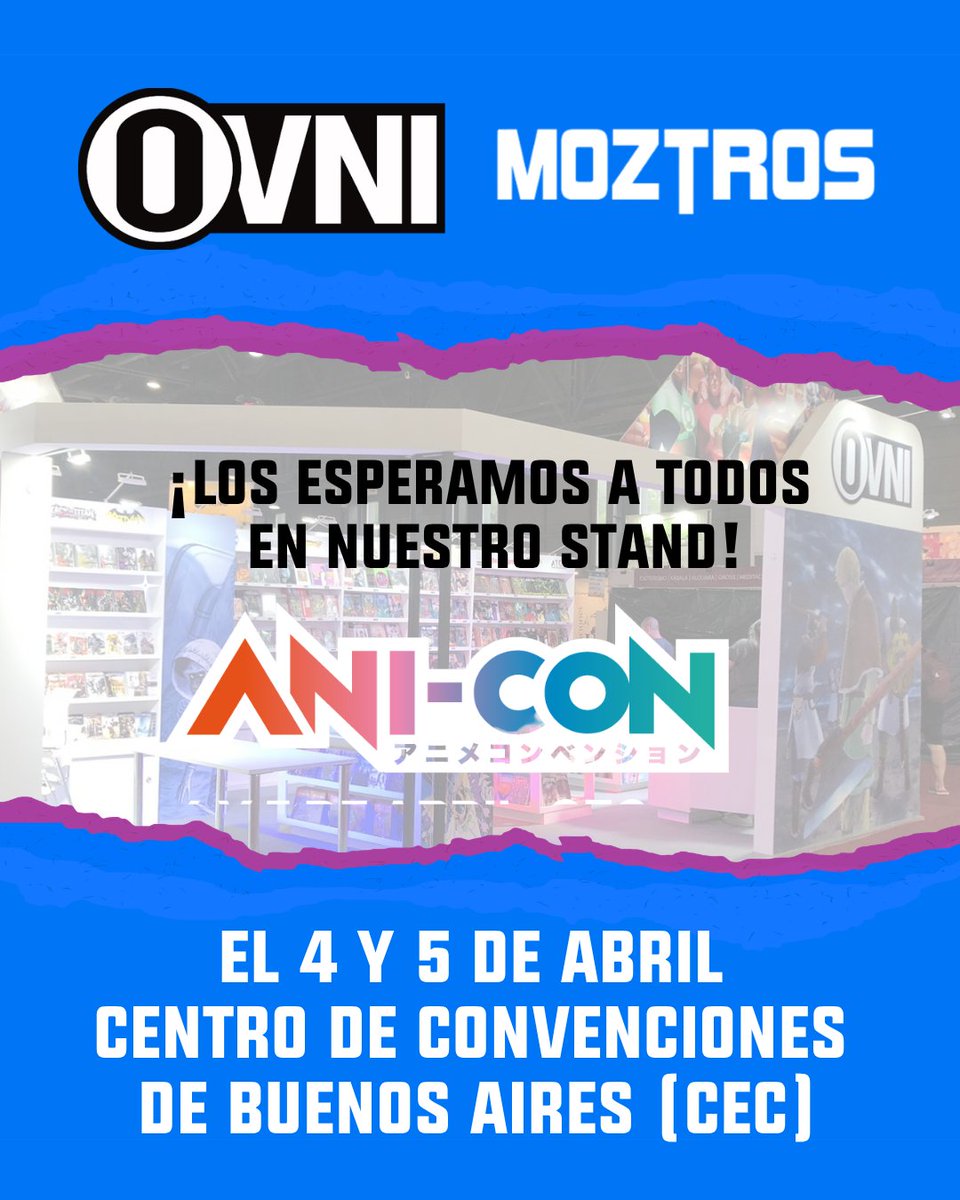 Ovnipressedit's tweet photo. 🤩 ¡Hoy empieza @aniconoficial ! ¡Los esperamos en nuestro stand con muchas sorpresas! 🤩
Vení a visitarnos y descubrí todo lo que tenemos disponible de nuestro catálogo, incluyendo los títulos de @moztroslatam.
#OvniPress #Moztros #AniCon #OvniManga https://t.co/vWidxRjZYh