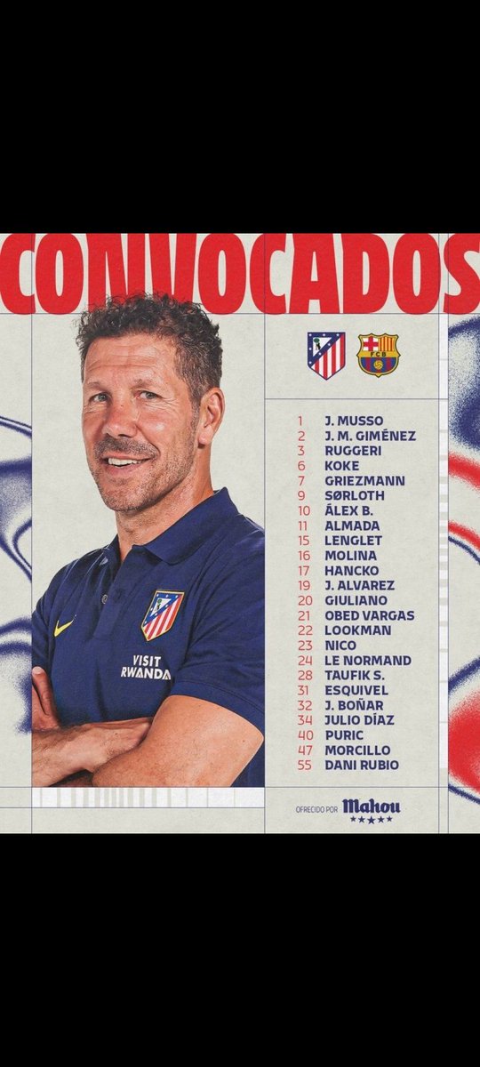 Me falta alguna del femenino, para completar la convocatoria.