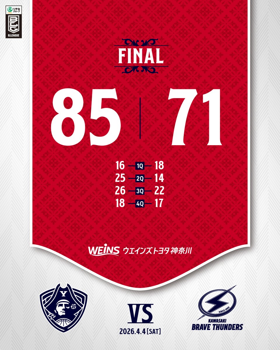 横浜ビー・コルセアーズ tweet media