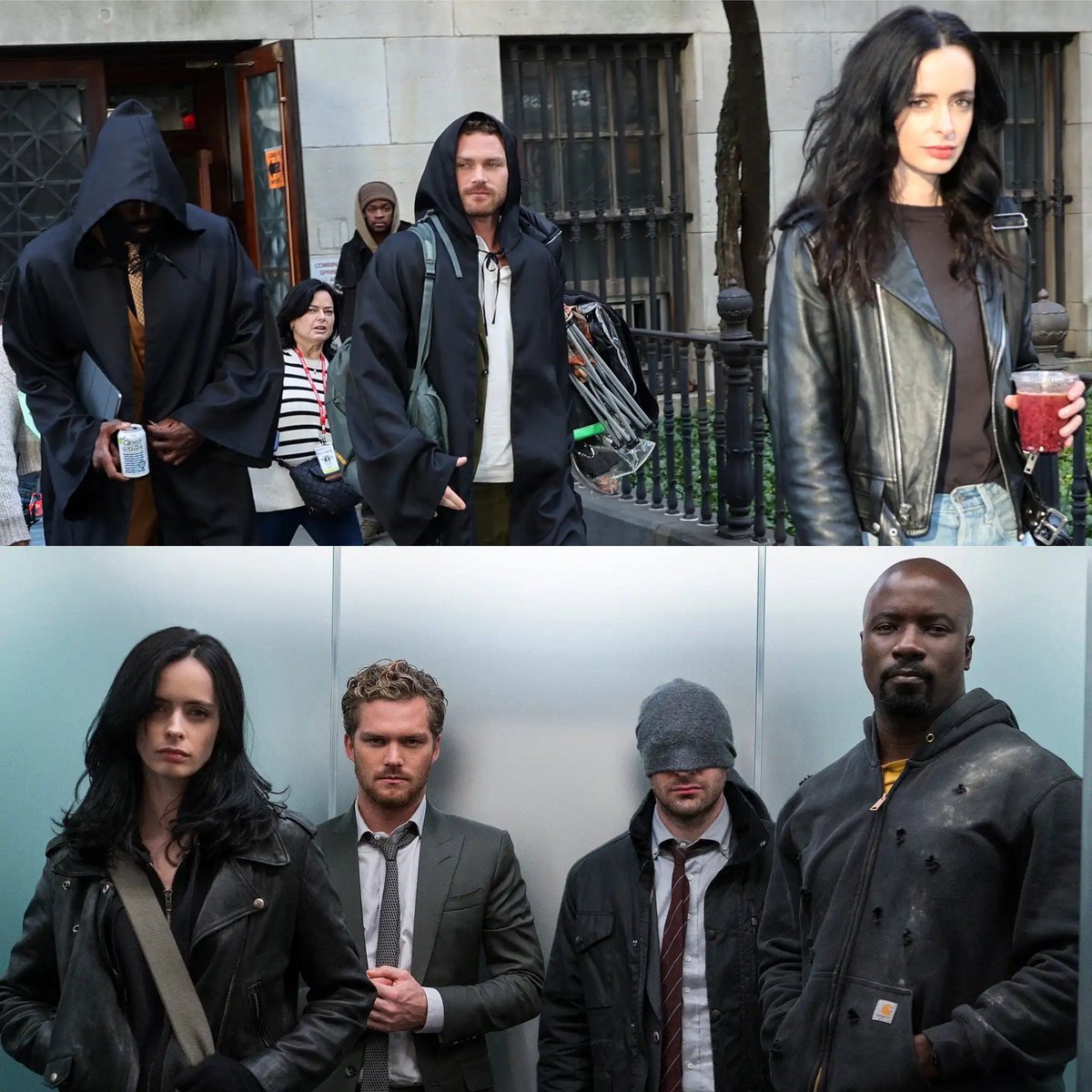 😍 #BuenosDías y #FelizSábado 😍

Hoy nos despertamos con la RESURRECCIÓN de #TheDefenders #LosDefensores 📺

Según las fotos que se han filtrado, parece que volverán en la T3 de #Daredevil #DaredevilBornAgain 

Esperemos que los de #Marvel aburran menos que los de #Netflix ...🥱