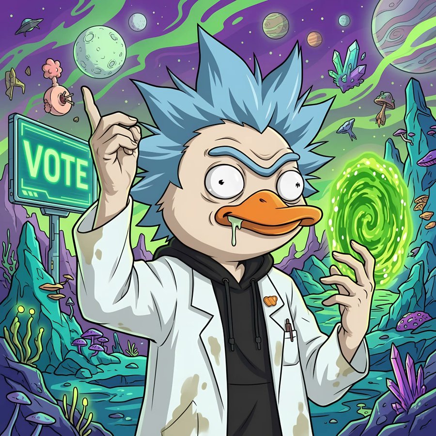 gQuack  After this week, I needed this energy. Hope your weekend is as colorful as that background!
<a href="/wallchain/">Wallchain Quacks</a>