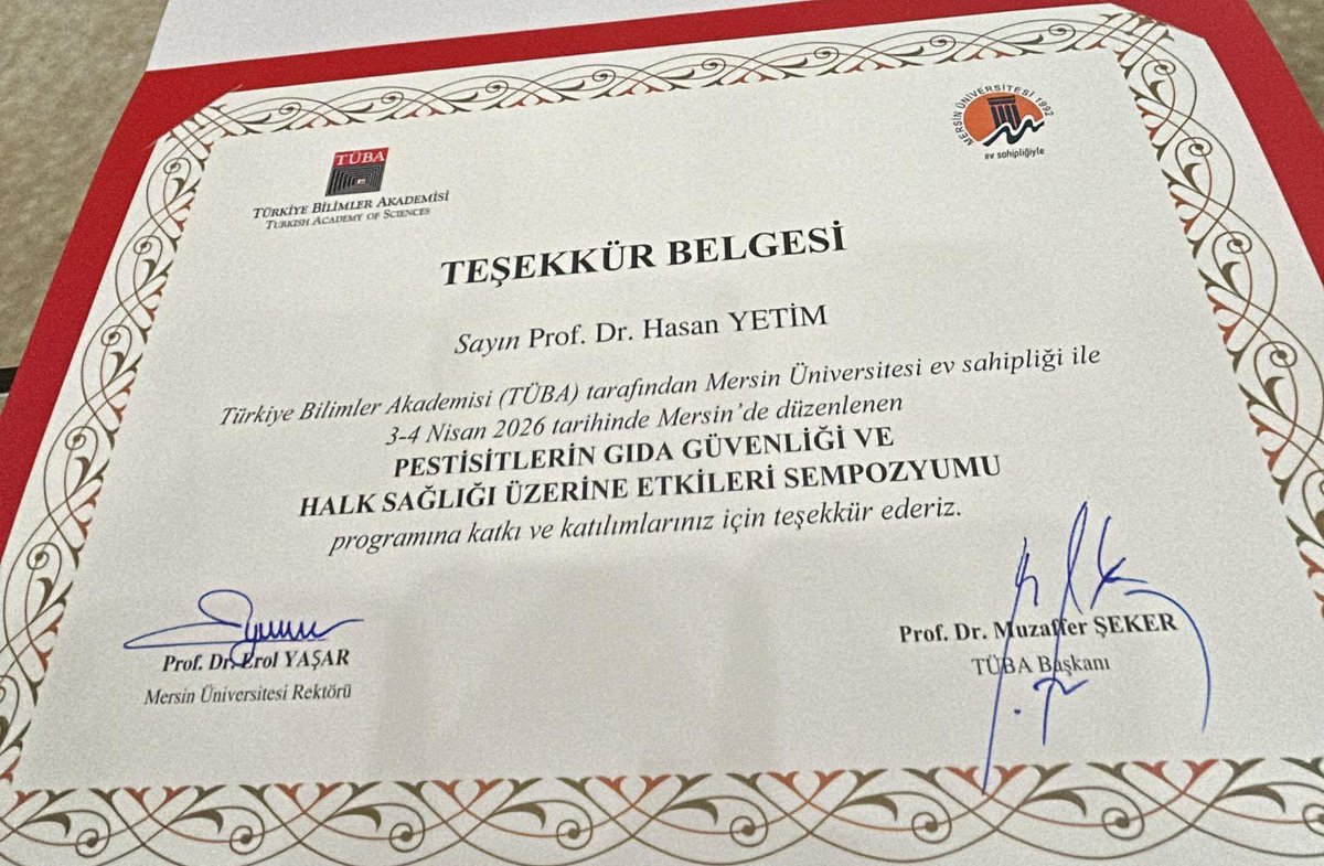 hyetim's tweet photo. TÜBA tarafından Mersin üniversitesinde düzenlenen Pestisitler, Gıda Güvenliği ve Halk Sağlığı sempozyumundayız. https://t.co/Ziv4EsaKB8