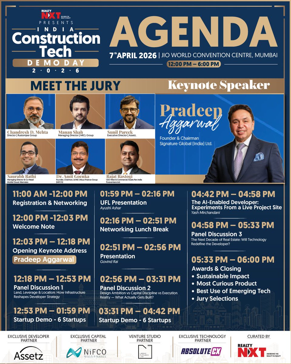 RealtyNXT's tweet image. ICTDD 2026 brings developers, capital &amp;amp; tech together for real decisions.

Delegate passes – explara.com/e/india-constr…

#RealtyNXT #ICTDD2026 #ConstructionTech #PropTechIndia #MumbaiEvents