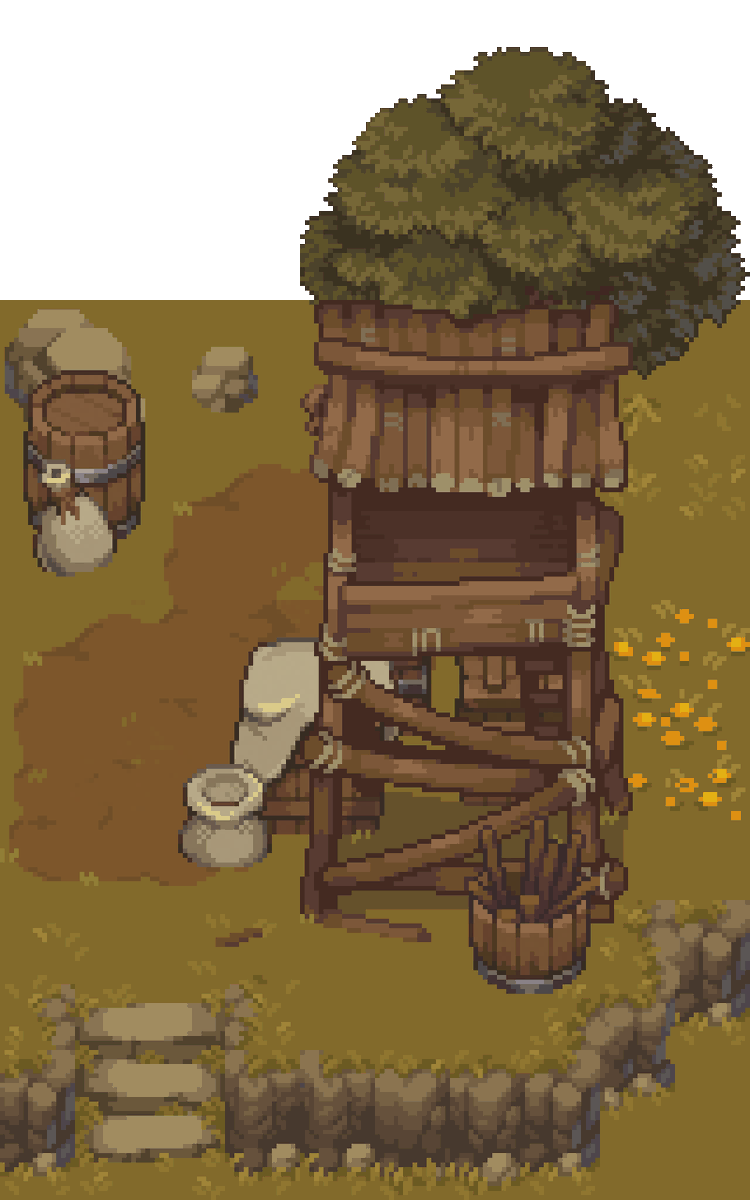 SaaaDGames's tweet photo. #ScreenShotSaturday #pixelart #indiedev That's a really good place to stay: nature, grass, trees and everything you need. Isn't it? https://t.co/omnixLM9Uh
