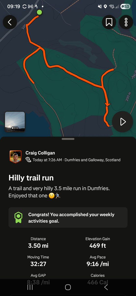 CraigRGNDem's tweet image. A trail and very hilly 3.5 mile run in Dumfries. Enjoyed that one 🙂🏃🏻‍♂️

#TrailRunning #Running #Strava #Dumfries #Scotland #Scenery @UKRunChat