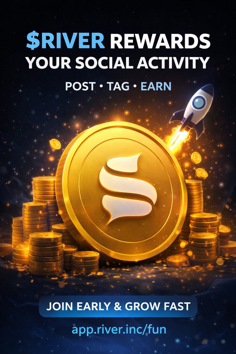 Web3 just got way more fun with $RIVER.
I’m turning simple posts into real rewards every single day. ⚡💰
Just tag <a href="/river4fun/">River4FUN 🐝</a>, stay active, and let the reward loop work for you.
Join in early:
app.river.inc/fun?ref=Irfan5…
