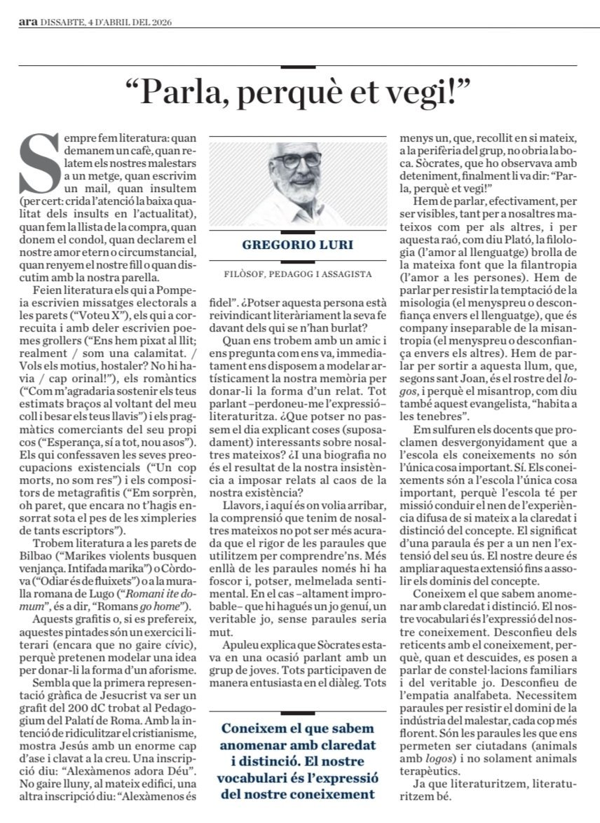 Me sulfuran los docentes que proclaman desvergonzadamente que en la escuela los conocimientos no son lo único importante. Sí. Los conocimientos son en la escuela lo único importante, porque la escuela tiene por misión conducir al niño de la experiencia difusa de sí mismo hasta la
