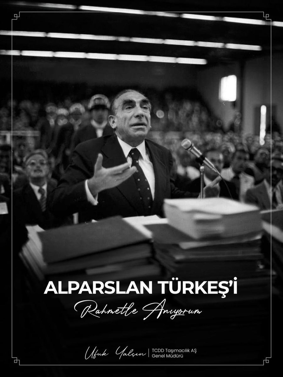 Milliyetçi Hareket Partisinin Kurucu Genel Başkanı #AlparslanTürkeş'i vefatının 29'uncu sene-i devriyesinde rahmetle yâd ediyorum. 

#TürkiyeHızlanıyor 🇹🇷