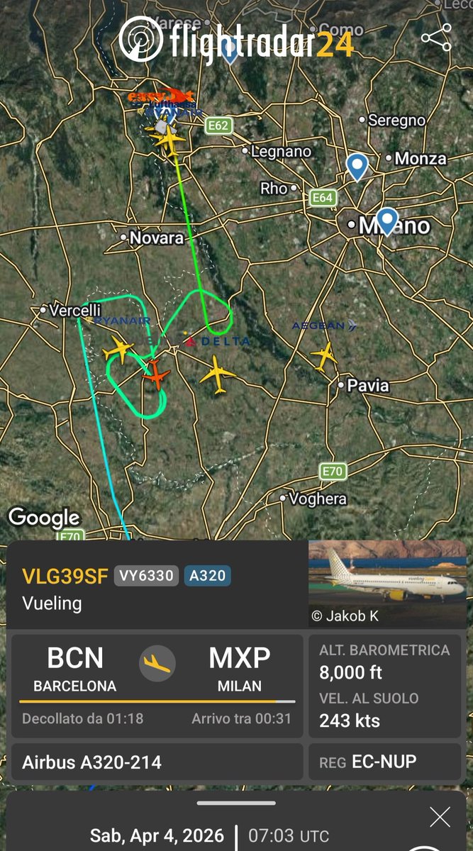VolaMalpensa's tweet image. Il volo #DL174 in arrivo da #Atlanta ha dichiarato emergenza per un problema idraulico, causa utilizzo singola pista per lavori gli altri traffico hanno atteso la fine dell'evento che non ha causato ulteriori problemi dopo l'atterraggio del 767 

#emergency #malpensa #avgeek