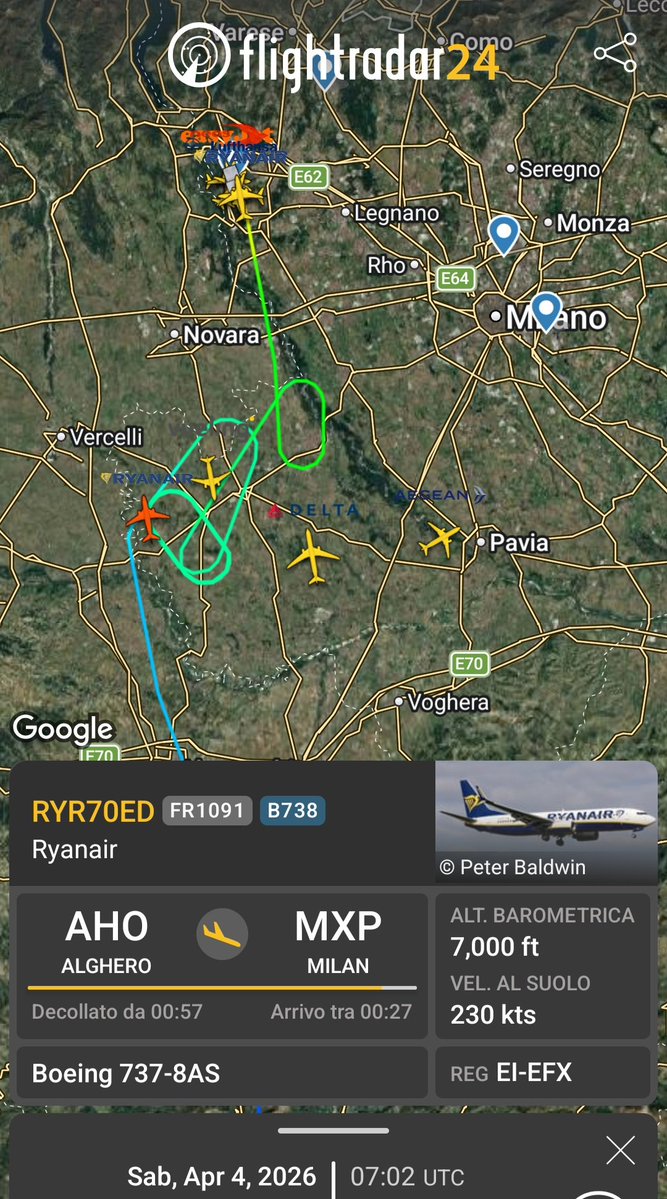 VolaMalpensa's tweet image. Il volo #DL174 in arrivo da #Atlanta ha dichiarato emergenza per un problema idraulico, causa utilizzo singola pista per lavori gli altri traffico hanno atteso la fine dell'evento che non ha causato ulteriori problemi dopo l'atterraggio del 767 

#emergency #malpensa #avgeek