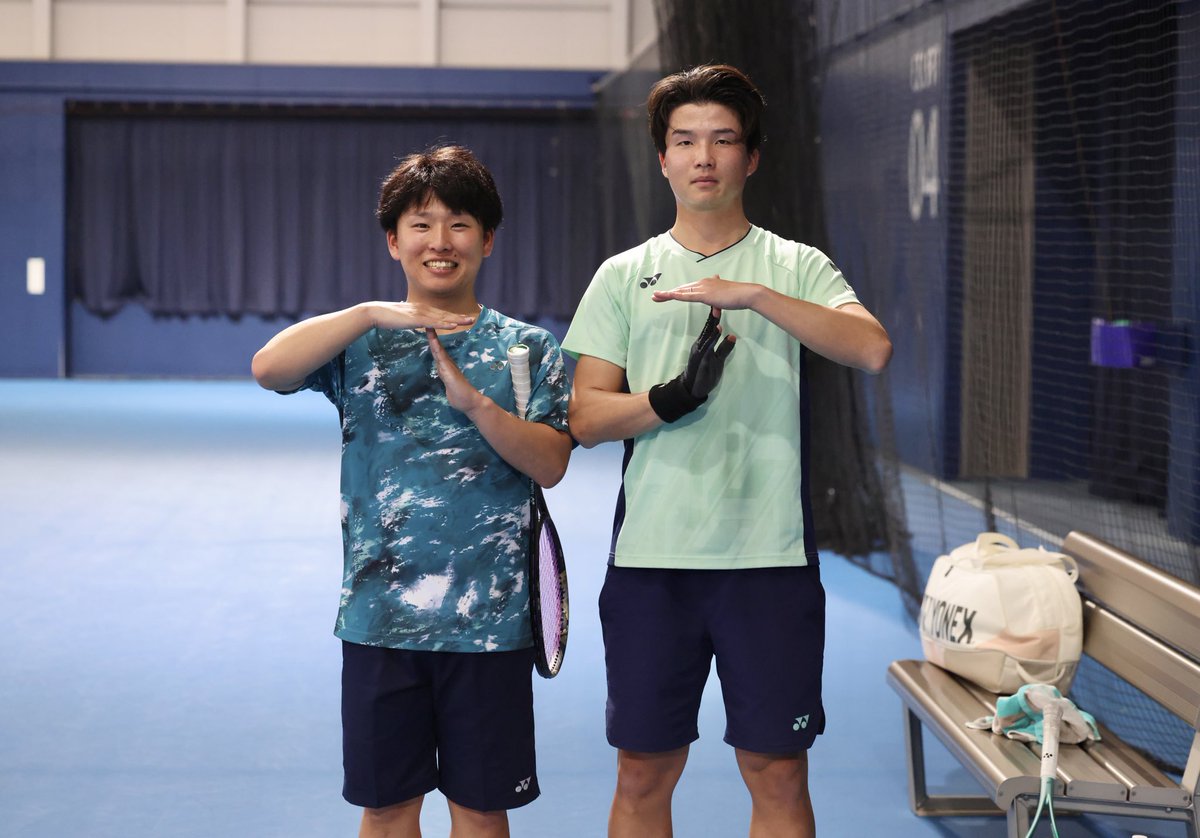xomami_'s tweet photo. 🏆全日本女子選抜・男子選抜🏆
男子ダブルス2日目最後の切符を手にしたのは片岡暁紀・ 大友 駿（東邦ガス）！
矢野颯人・ 内田理久（NTT西日本）をファイナル9-7で抑えました🔥 https://t.co/OoWMcVovic