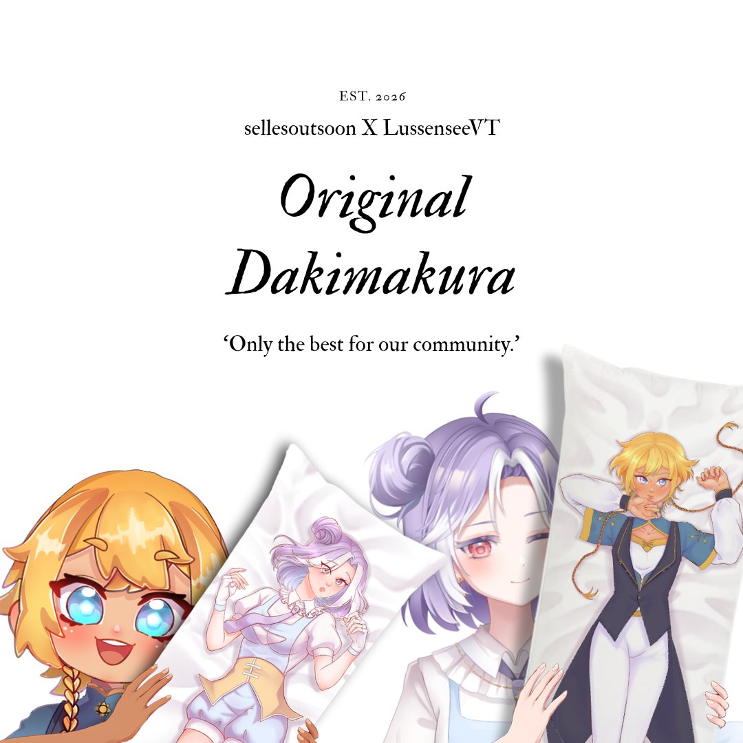 [Special Announcement~!] 

Selle &amp; I decided to give back to our community~ 

As our first official merchandise, we present to you our very own Daikimuras!  

Shipping to select countries only! 

Here's the link to get them~ Enjoy ♡  

bit.ly/41ipKwG