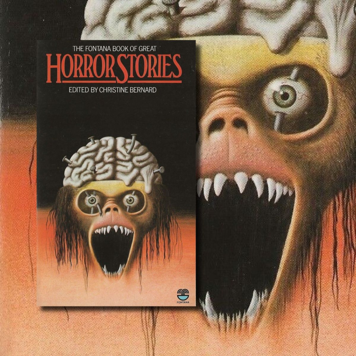 HorrorPaperback's tweet image. John Holmes' cover art for the Fontana Book of Great Horror Stories.

#horror #horrorart #horrorcommunity #horrorfam