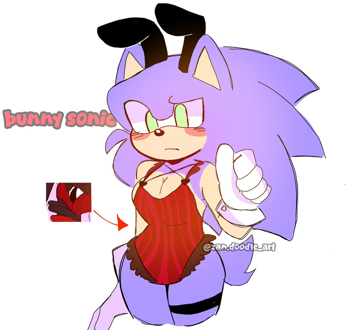 Zandoodles_art's tweet image. My Bunny sonikuu !!! #Sonic #doodles