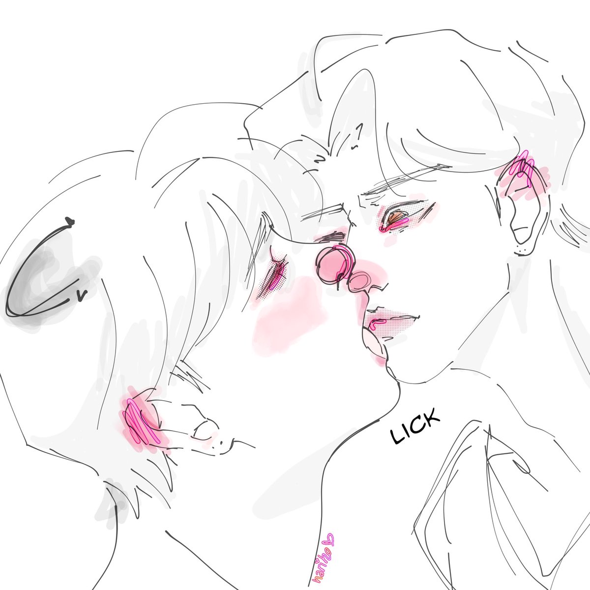 Dp with my and Jh’s side profile…. Why am I in my art era wtf 
🐻🐿