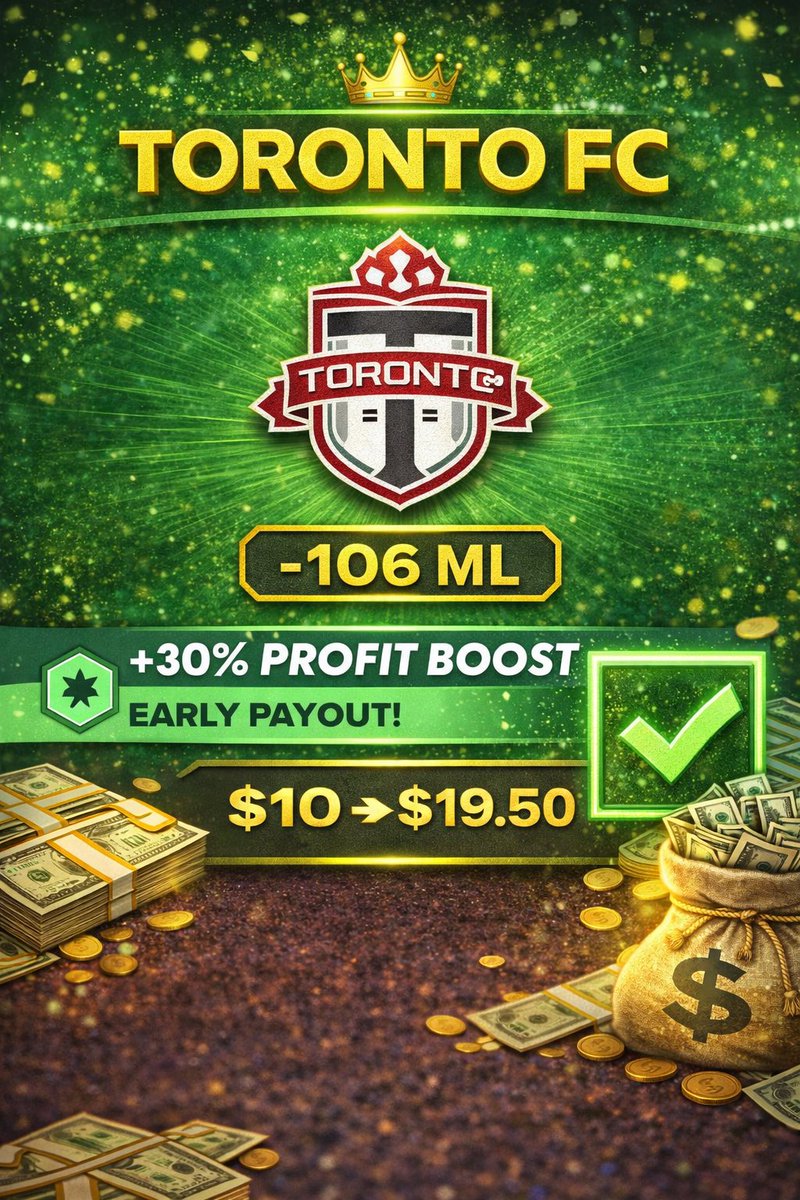 HEB_Sports's tweet photo. TORONTO FC ML 🇨🇦🔥

-106 solid spot 💯

Home side advantage 👀

$10 → $19.50 💰

Let’s cash it ✅

🔗 FREE DISCORD: https://t.co/mCbjvOrVQK https://t.co/GLzYHueBGf