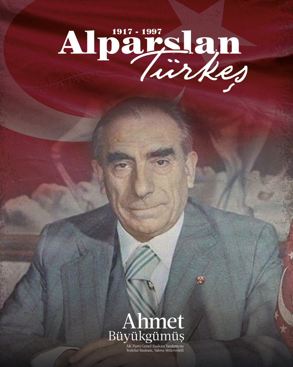 abuyukgumus's tweet photo. Milliyetçi Hareket Partisi’nin Kurucu Genel Başkanı Alparslan Türkeş’i vefat yıl dönümünde rahmetle yâd ediyorum.

Ömrünü Türkiye’ye ve Türk milletine hizmete adamış bir devlet ve siyaset adamı olarak, ortaya koyduğu duruş ve bıraktığı iz ile daima saygıyla hatırlanacaktır.

Rabbim mekânını cennet eylesin.